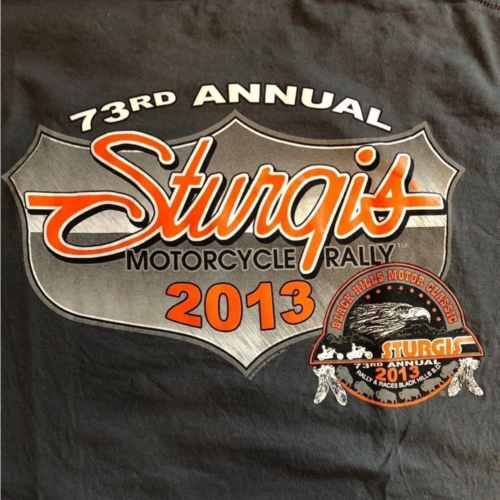 Vintage 73rd Annual Sturgis motorcyle rally 2013 collectible TSHIRT